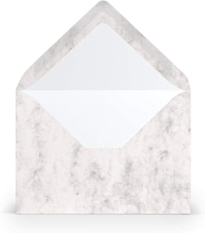 Papieren Enveloppen - Grijze Mamora Enveloppen - Bijzondere Post Verzenden - Zonder Venster - C6 114 x 162 mm - Grijs