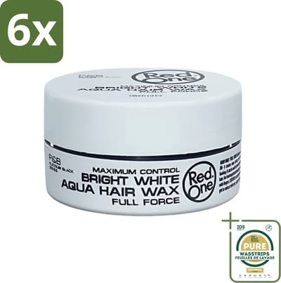 Red One - Haarwax - Bright White - Maximum Control - Voor Extra Sterke Fixatie - 150 ml - Voordeelverpakking - 6 stuks - Fixatie - Hold