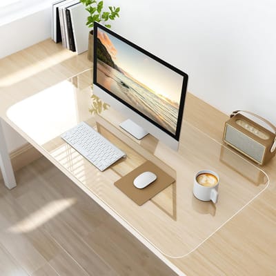 Transparante Bureauonderlegger 60×40 cm – PVC Beschermmat – Krasvast, Waterafstotend & Hittebestendig – Voor Bureau, Tafel & Kantoor