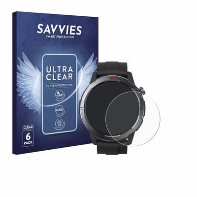 Savvies - Screenprotector voor Zeblaze Stratos 3 Ultra - Folie Beschermfolie transparant 6 Stuks
