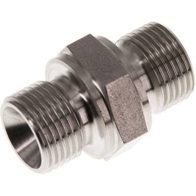 G 3/8'' RVS Borstnippel 400 Bar - Hydrauliek