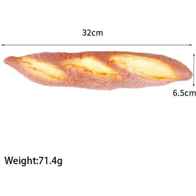 1 pièce Fausse Baguette Simulation Pointue Pain Moelleux Ornement Européen Faux Pour Fenêtre de Cuisine Studio Boulangerie Affichage