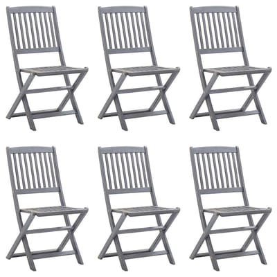 vidaXL - Klapstoelen - 6 - stuks - van - massief - acaciahout