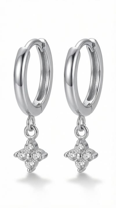 Lundholm Premium Stainless Steel luxe Oorbellen Zilver kleurig Elegant Scandinavisch Design - Lyann Serie - Vrouwen Cadeautjes Cadeau Sieraad – Waterbestendig – Luxe Geschenkverpakking – Vrouwen Cadeautjes