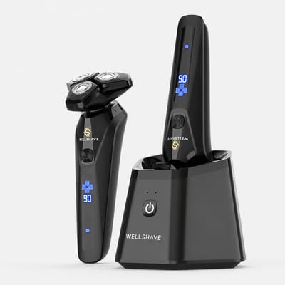 Wellshave Sentinel Pro Scheerapparaat Mannen - Elektrische scheerapparaat - Met Cleaning Pod - Shaver - Scheren - IPX7 Waterdicht