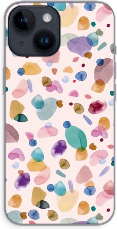 Case Company® - Hoesje geschikt voor iPhone 14 hoesje - Terrazzo Memphis - Soft Cover Telefoonhoesje - Bescherming aan alle Kanten en Schermrand