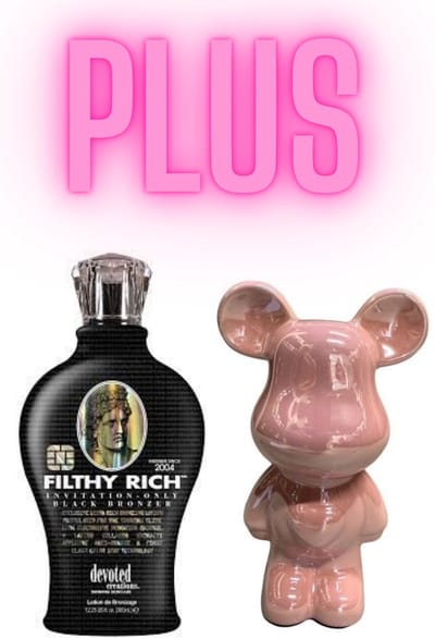 Devoted Creations Filthy Rich 360 ml PLUS Beeld Beer Roze 18 cm !