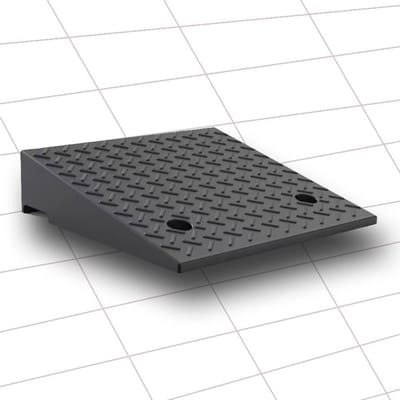 Rubberen Oprithelling - Drempelhulp Loophulp - Obstakels Overbruggen - Draagbaar Antislip Design - 50x50cm - Zwart