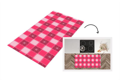 Keukenloper - Loper keuken - Roze - Patronen - Bloemen - 120x60 cm - Keukenloper vinyl