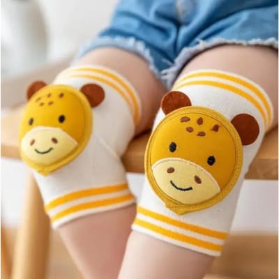 Zomer Kinderen Kniebeschermers Baby Kruipen Leren Lopen Anti Beenbeschermers Baby Kniebeschermers Elleboogbeschermers goud