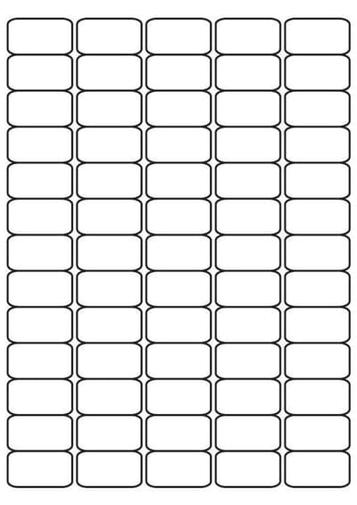 A4 etiketten 38 x 21,2 mm wit (100 vel)