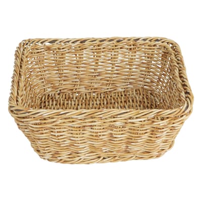 Olympia Polywicker Vierkante Mand Lichtbruin 230x230mm