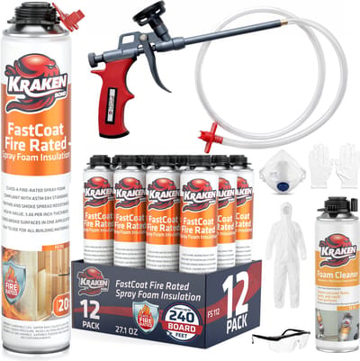 Kraken Bond Spuitbaar Isolatieschuim Pistool Kit – Spray Foam Insulation Gun Set met Accessoires – Professionele PUR Schuim Applicator