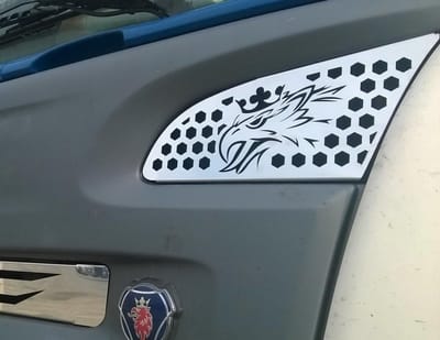 Roestvrijstalen Decoraties - Truck Accessoires - Voertuig Opknappen - Spiegelgepolijst - 2 stuks - Zilver