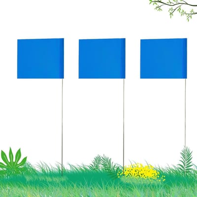 Markeringsvlaggen voor Ondergrondse Nutsvoorzieningen - Set van 42 stuks - Blauw