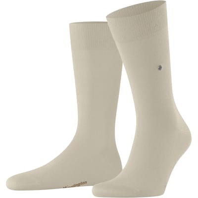 Burlington Lord eenkleurig katoen sokken heren beige - maat 40-46