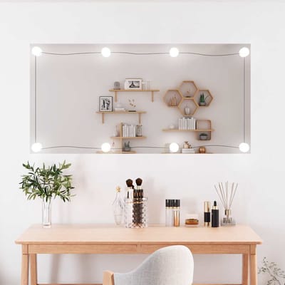 vidaXL - Wandspiegel - met - LED's - rechthoekig - 50x100 - cm - glas