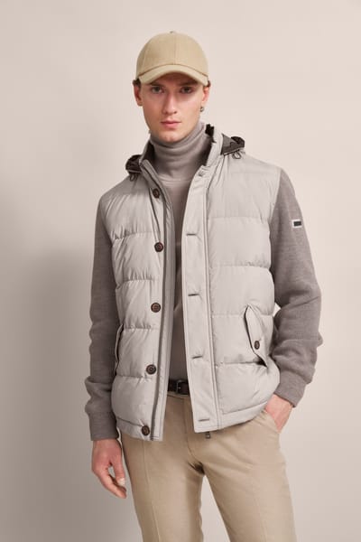 Bugatti Herren Jack met opstaande kraag en capuchon