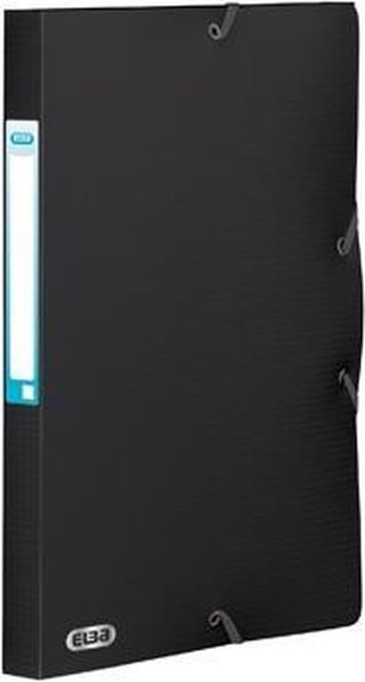 Elba elastobox Memphis rug van 25 cm zwart