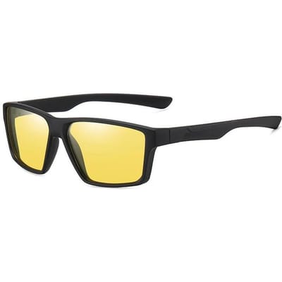 0 -0.5 -0.75 Tot -6.0 Sport Anti-Reflectie Nachtzicht Lens Vierkant Bijziendheid Zonnebril Met Dioptrie Gepolariseerde Zonnebril Voor Mannen 0 yellow