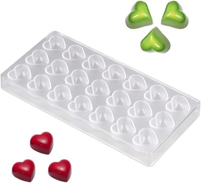 Transparante Hartvormige Polycarbonaat Chocolade Mould voor DIY Chocolade en Bakken, Perfect voor Creatieve Chocoladecreaties