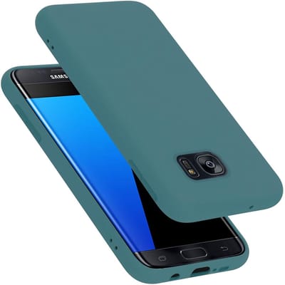 Cadorabo Hoesje geschikt voor Samsung Galaxy S7 EDGE in LIQUID GROEN - Beschermhoes gemaakt van flexibel TPU silicone Case Cover