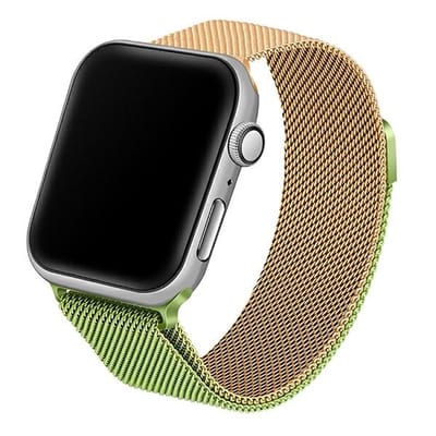 Beline Apple Watch Stalen band 38/40/41mm groen/goud groen/goud