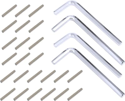 Verstelbare scharnierpinnen voor zelfsluitende deuren, vervangingsset met metalen steunen en hex-sleutels, ideaal voor garage- en kastdeuren (12 x schapsteunen en 2 x hex-sleutels)