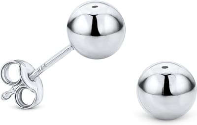 Miore Pure Oorbellen - 9 Karaat - Zilverkleurig - Handgemaakte Sieraden - Knopjes - Elegante Dames Sieraden - 6 mm