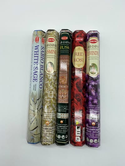 HEM –Jasmijn – Musk – White Sage– Rode roos – Lavendel – ** bestseller ** top 5 geuren *** Gratis Palo Santo stick- TEEX.NL – wierook – wierookstokje – 100 stokjes