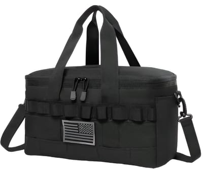 CarryQuest® - Geïsoleerde Koeltas - Lunchtas - Outdoor Zware Lunchtas - Outdoor Lunchbox - Thermische Isolatie + Mesh Pocket - Koeltas - Picknick Tas - Zwart