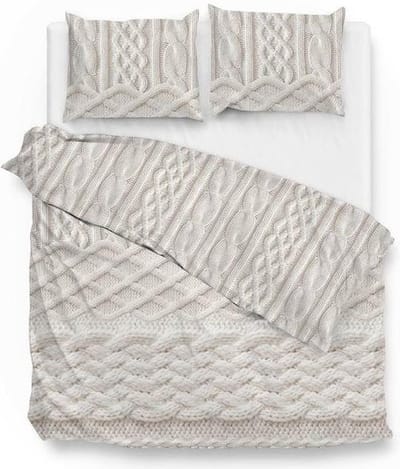 Zo!Home Bennett - Flanel - Dekbedovertrek - Litsjumeaux - 240x200/220 cm - Natural