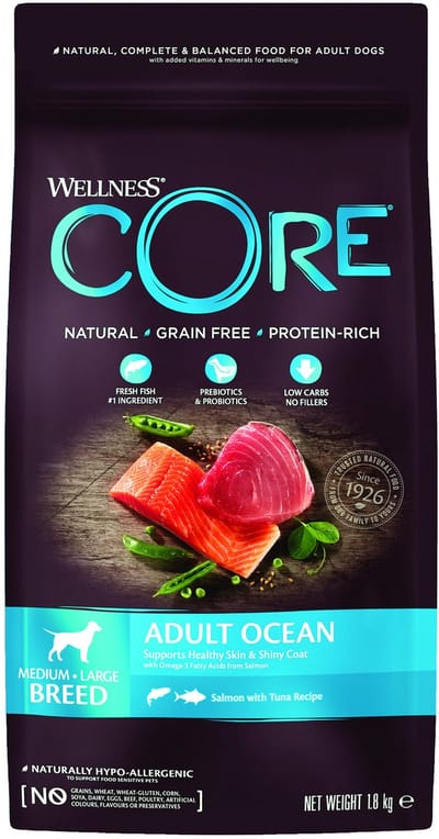 Wellness Core Grain Free Dog Ocean Zalm & Tonijn 1,8 kg - Hondenvoer - 1,8 kg
