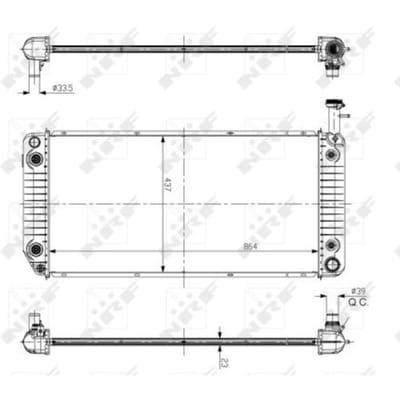 Radiator, motorkoeling NRF 56093