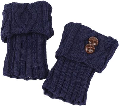 Korte Haak Knielappen voor Dames en Meisjes - Flexibele, Gebreide Beenwarmers voor de Winter, Zachte Enkelwarmers als Kerstcadeau - 1 Paar