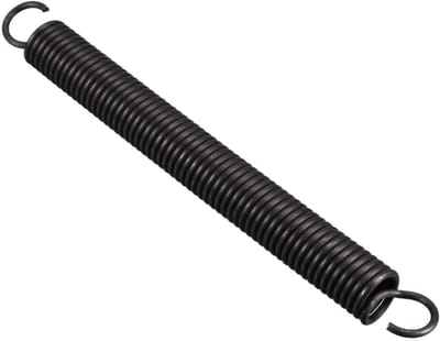 Trekveer Dubbele Haak - Verlengveer Metaal - Machine Onderhoud - 180 mm Vrije Lengte - Stuks Verpakking - Zwart