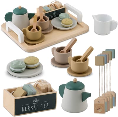 Nukido Houten Theeservies NK-864 – Speelgoed Theeset voor Kinderen