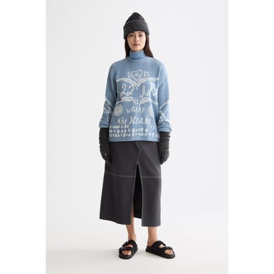 Scotch & Soda Jacquard Pullover Faded Denim Taglia: XS | Maglioni a maglia Outlet | Donna | Blu