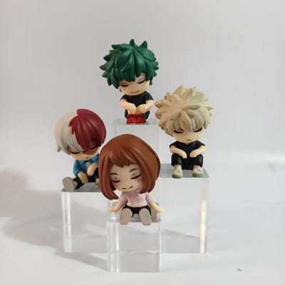 4 stuks/set My Hero Academia Leuke Slapende PVC Actiefiguur Speelgoed with box