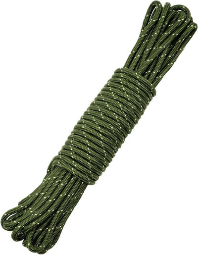 Cosensi - Nylon touw 8 mm zalfgroen 20 m voor outdoor gebruik met weerbestendige eigenschappen. Geschikt voor zonnezeilen, hangmatten, klimmen, schommels en boten.