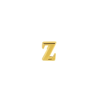 Goud Plated Oorknop Letter z