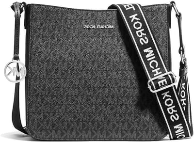 Crossbody Tas - Schoudertas Dames - Dagelijks Gebruik - Logo Print - 21x21x7 cm - Zilver