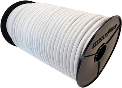 Rubberen touw - Expander koord - Bevestigen van lading - PE mantel - 6 mm 50 m - Wit