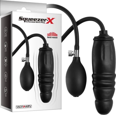 vscnovelty® Squeezer-X Inflatable Penis Butt Plug