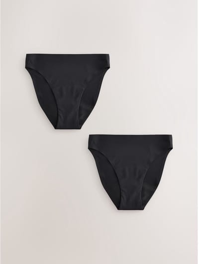 Next - Dames - Set van 2 hoog uitgesneden No VPL menstruatiestrings - Zwart