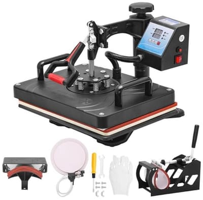 Multifunctionele Hittepers 360 graden | 29 x 38 cm Transferdrukmachine voor T-shirts, Hoeden, Tassen & Tegels