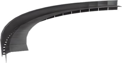 Renoplast, Aluminium Dakrandprofiel W60, Geventileerde vloerbedekking, Waterafvoersystemen, Gebogen profiel met inkeping 200 cm, Grafiet
