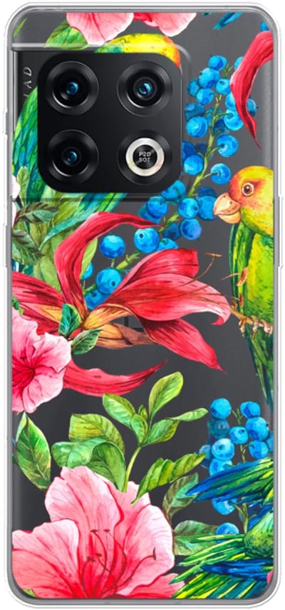 Case Company® - Hoesje geschikt voor OnePlus 10 Pro hoesje - Papegaaien - Soft Cover Telefoonhoesje - Bescherming aan alle Kanten en Schermrand