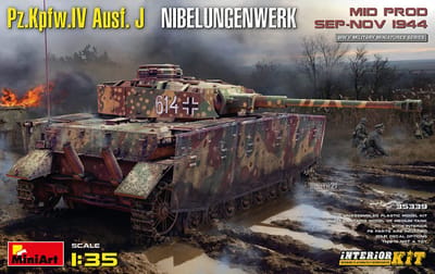MiniArt Modelbouwpakket Militaire voertuigen - 35339 Pz.Kpfw.IV Ausf. J Nibelungenwerk. Mid. With Interior Plastic - 1:35 - Modelbouw
