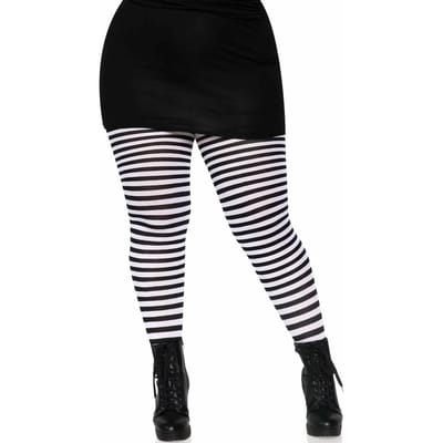 Leg Avenue - Panty - 3XL/4XL - Zwart wit